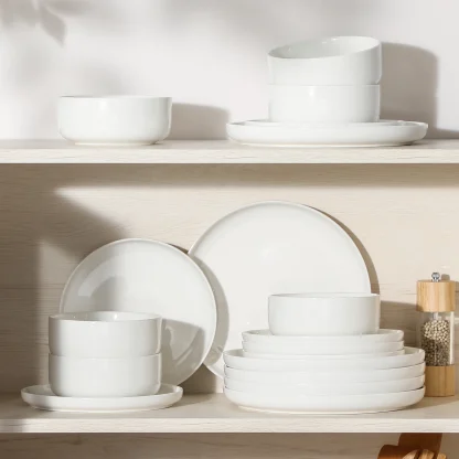 Shiny Plain White Dish Set - Image 5