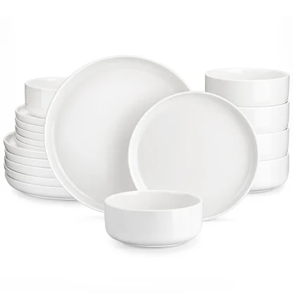 Shiny Plain White Dish Set