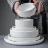 Plain Matte Ripple Dish Set