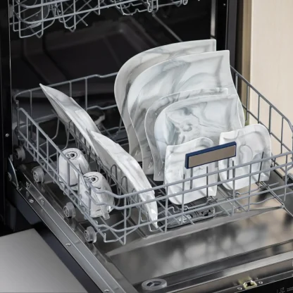 Marble Print Modern Dish Set - Image 2