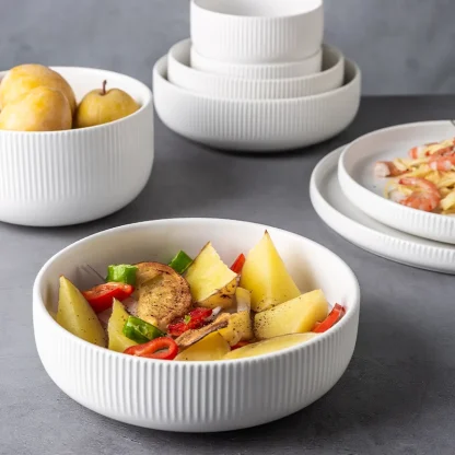 Plain Matte Ripple Dish Set - Image 3