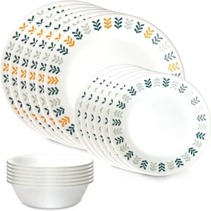 White Floral Print Dish Set - Image 2