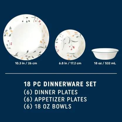 White Floral Print Dish Set - Image 5