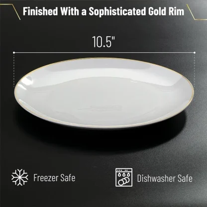 Gold-like Thin Trim Dish Set - Image 7