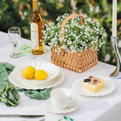 Modern Plain White Dish Set - Image 3