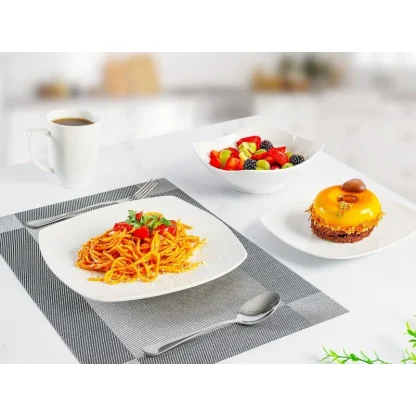 Plain White Square Dish Set - Image 5