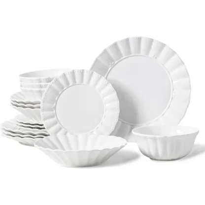Modern Plain White Dish Set - Image 6