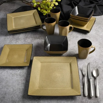 Asymmetrical Patterned Dish Set - Image 4