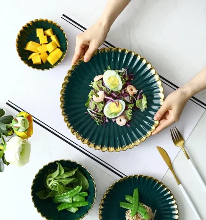 Retro Scalloped Edge Dish Set - Image 6