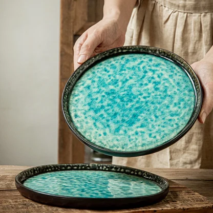 Vintage-style Round Dish Set - Image 6