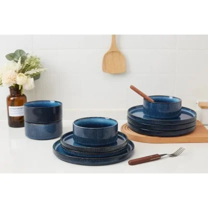 Modern Plain Round Dish Set - Image 7