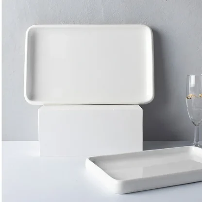 Plain White Anti Slip Dish Set