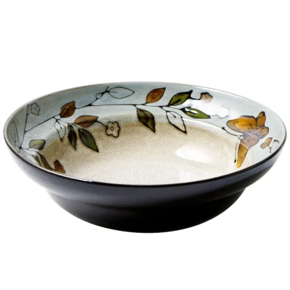Round Leaf Print Dish Set - Image 2
