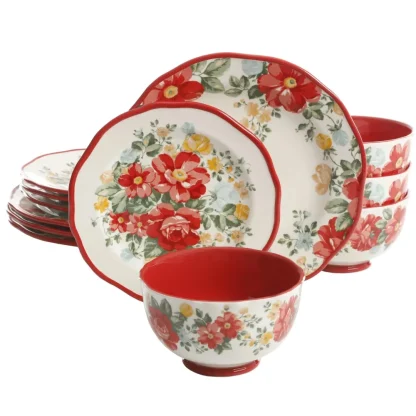 Vintage-style Floral Dish Set - Image 7