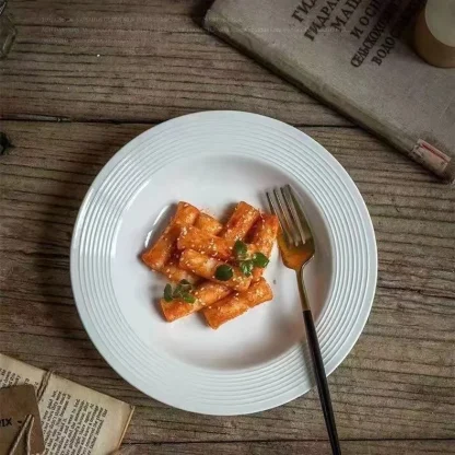 Simple Plain Round Dish Set - Image 2
