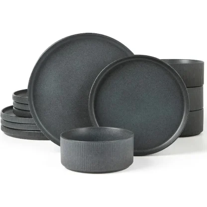Modern Plain Round Dish Set - Image 4