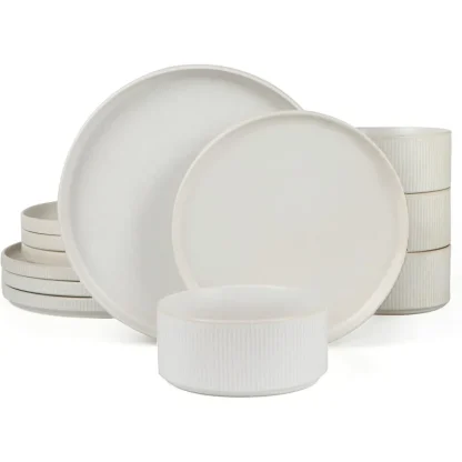 Modern Plain Round Dish Set