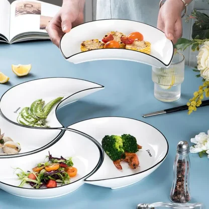 Moon Shape Creative Dish Set - Image 2
