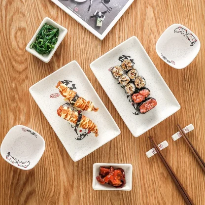 Rectangular Sushi Dish Set - Image 4