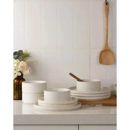 Modern Plain Round Dish Set - Image 5