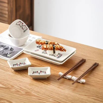 Rectangular Sushi Dish Set - Image 2
