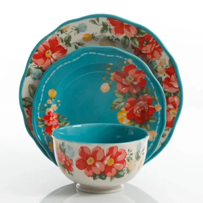 Vintage-style Floral Dish Set - Image 6