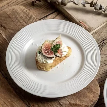 Simple Plain Round Dish Set - Image 3