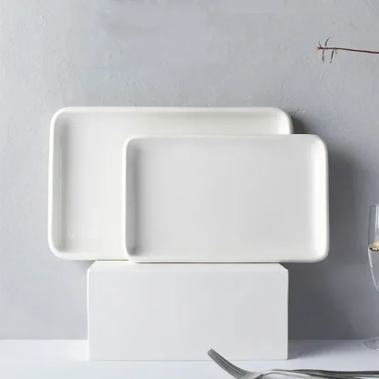 Plain White Anti Slip Dish Set - Image 5