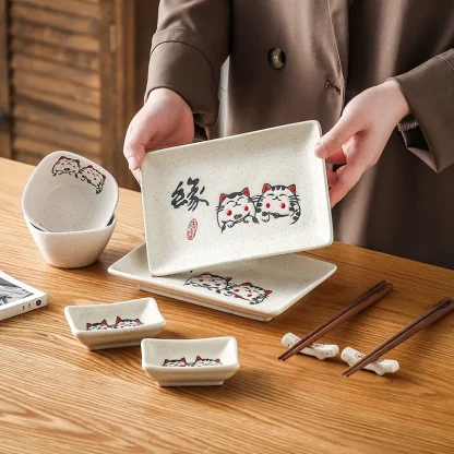 Rectangular Sushi Dish Set - Image 3
