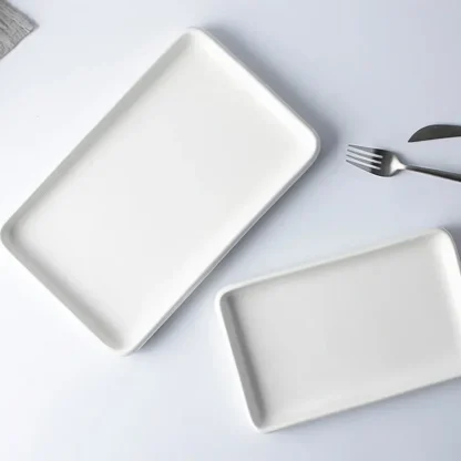 Plain White Anti Slip Dish Set - Image 4