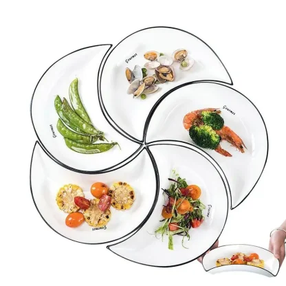 Moon Shape Creative Dish Set - Image 5