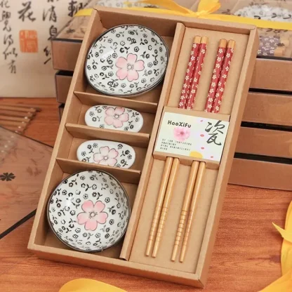 Floral Print Sushi Dish Set - Image 3