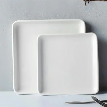 Plain White Anti Slip Dish Set - Image 3
