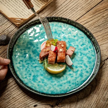 Vintage-style Round Dish Set - Image 2