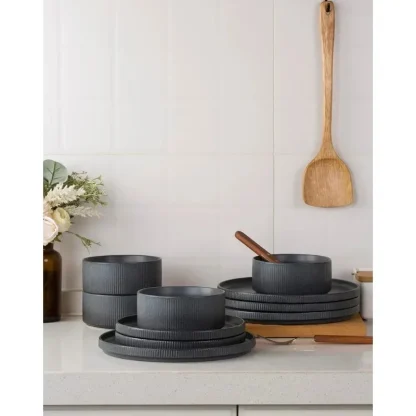 Modern Plain Round Dish Set - Image 3