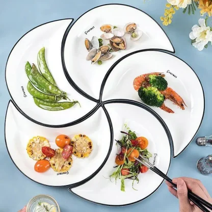 Moon Shape Creative Dish Set - Image 4